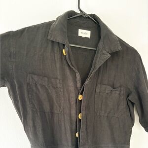 Never worn Mate the Label linen black jumpsuit
